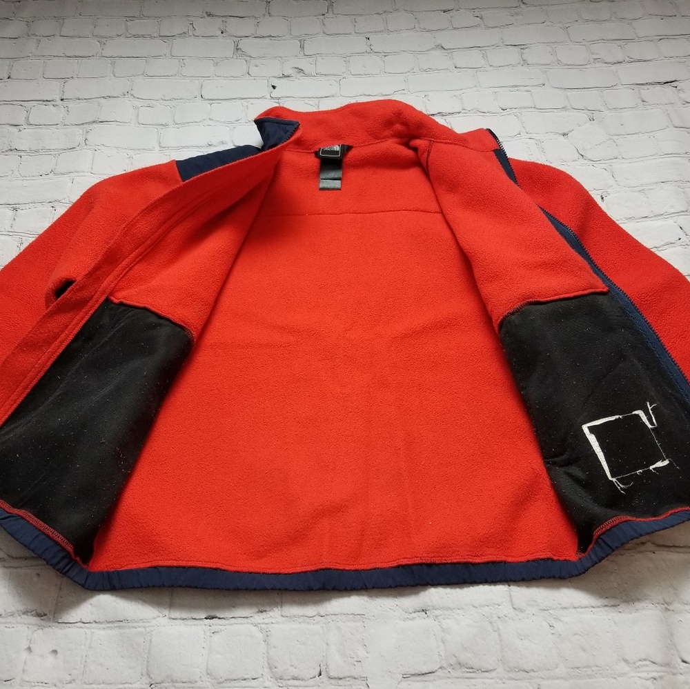 SOLD The North Face Fleece Orange Jacket~ size large - Picture 7 of 8
